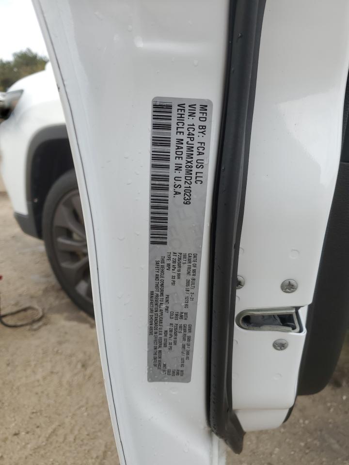 2021 Jeep Cherokee Latitude Lux VIN: 1C4PJMMX8MD210239 Lot: 90352915