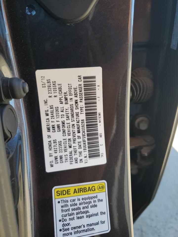 2012 Acura Tl VIN: 19UUA9F59CA009298 Lot: 85143715