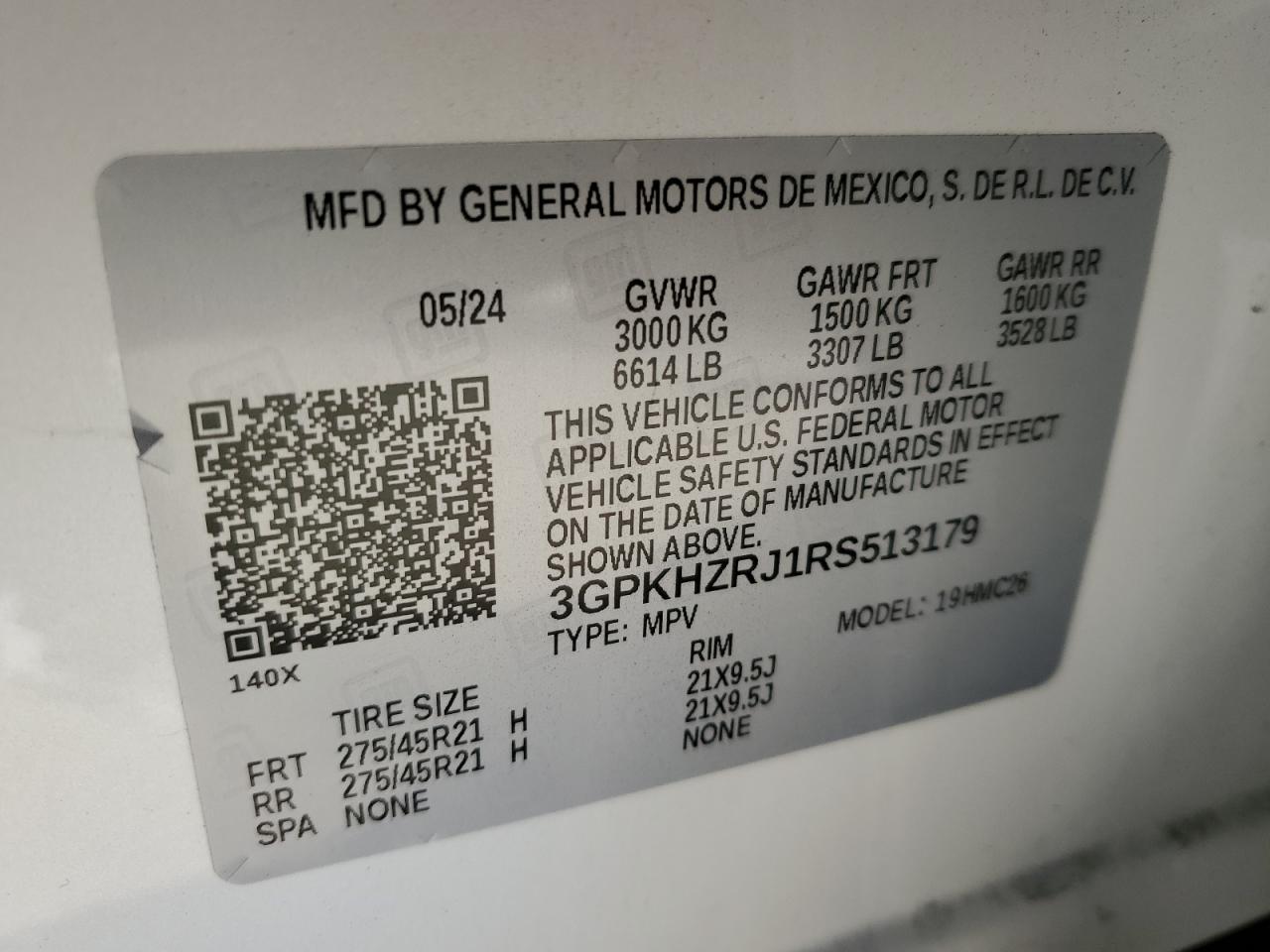 2024 Honda Prologue Elite VIN: 3GPKHZRJ1RS513179 Lot: 90119745