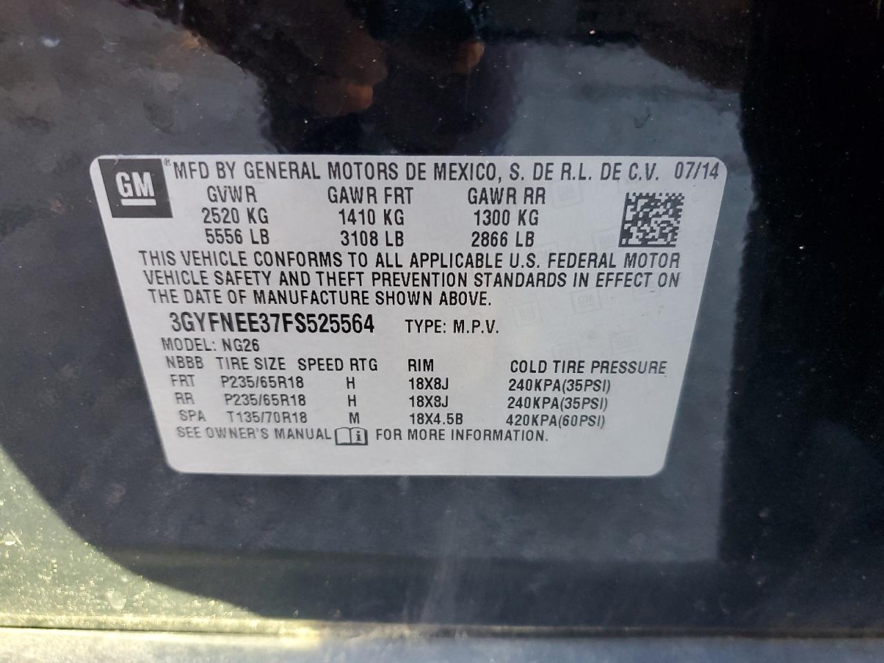 2015 Cadillac Srx Luxury Collection VIN: 3GYFNEE37FS525564 Lot: 84802375