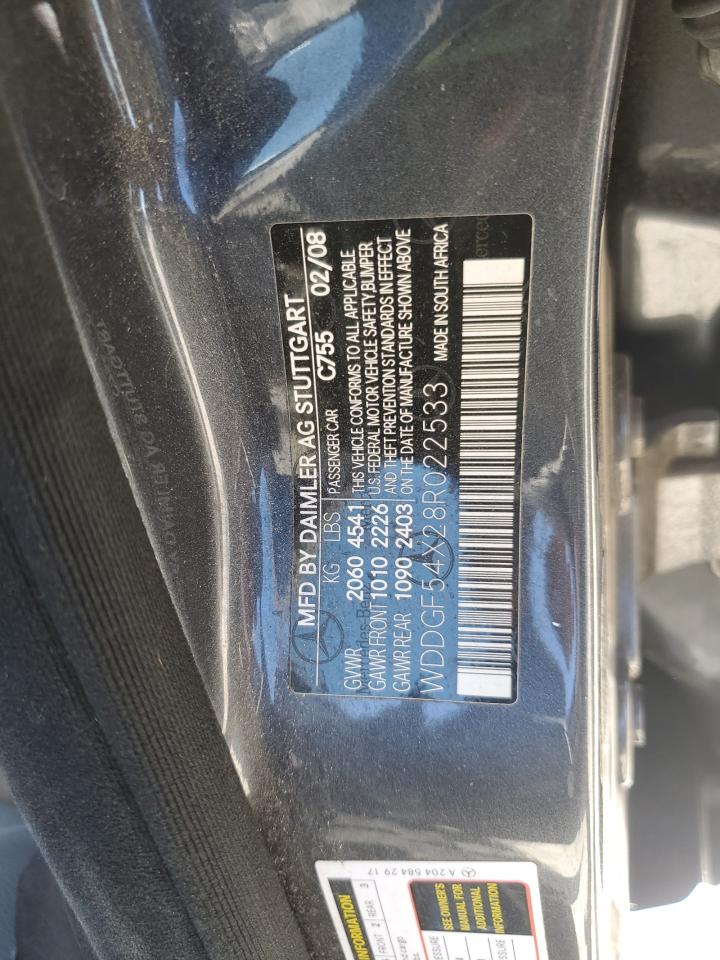 2008 Mercedes-Benz C 300 VIN: WDDGF54X28R022533 Lot: 86657395