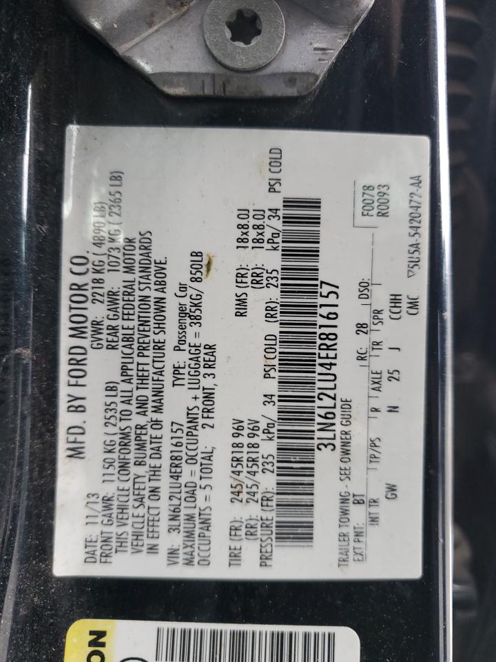 2014 Lincoln Mkz Hybrid VIN: 3LN6L2LU4ER816157 Lot: 82631005