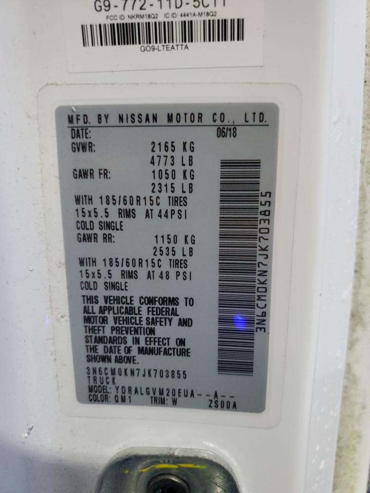2018 Nissan Nv200 2.5S VIN: 3N6CM0KN7JK703855 Lot: 84008795