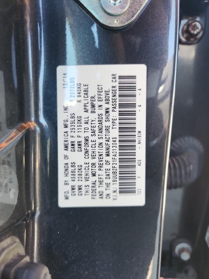 2015 Acura Tlx VIN: 19UUB2F31FA013045 Lot: 89447625