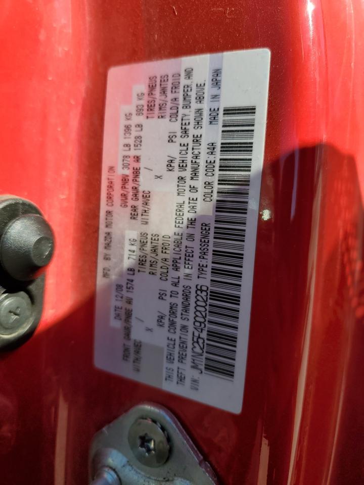 2009 Mazda Mx-5 Miata VIN: JM1NC25F490200236 Lot: 85649405