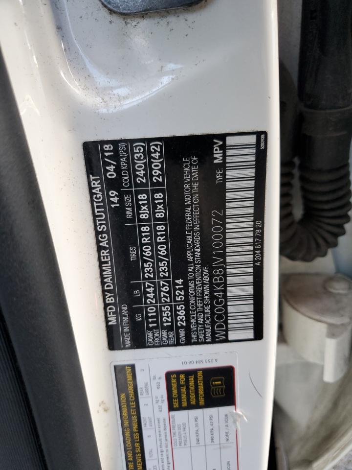 2018 Mercedes-Benz Glc 300 4Matic VIN: WDC0G4KB8JV100072 Lot: 90595815