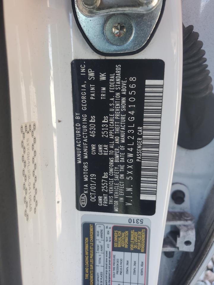 2020 Kia Optima Sx VIN: 5XXGW4L23LG410568 Lot: 87393485