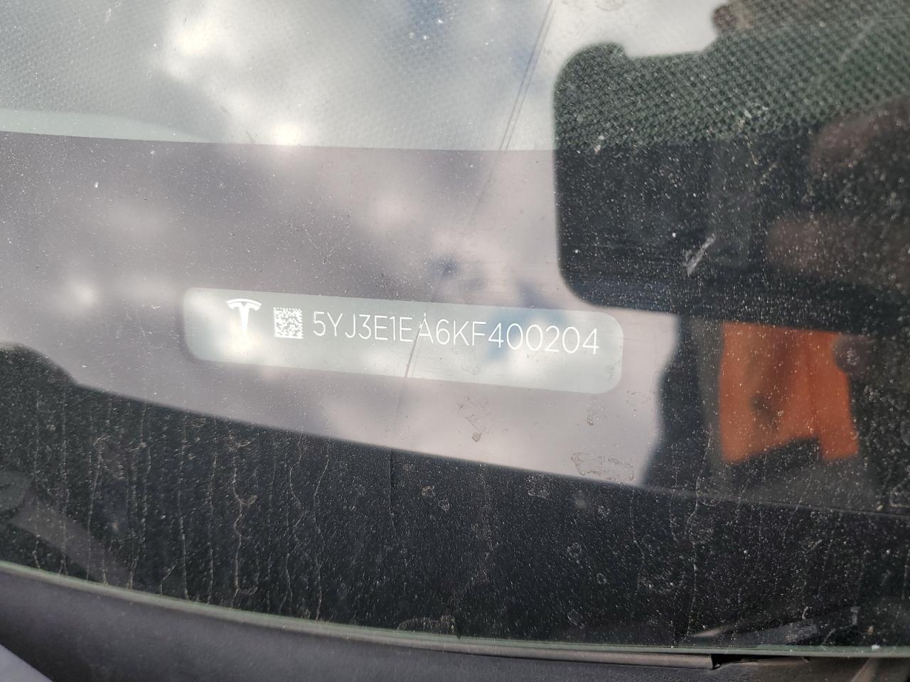 2019 Tesla Model 3 VIN: 5YJ3E1EA6KF400204 Lot: 87478185