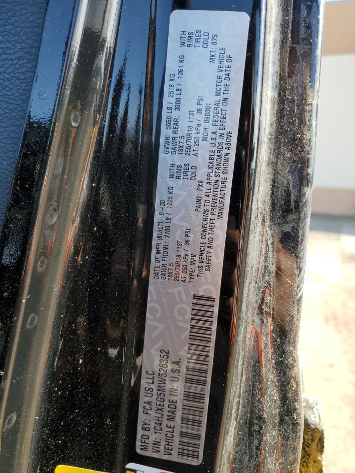 2021 Jeep Wrangler Unlimited Sahara VIN: 1C4HJXEG5MW526352 Lot: 86121915