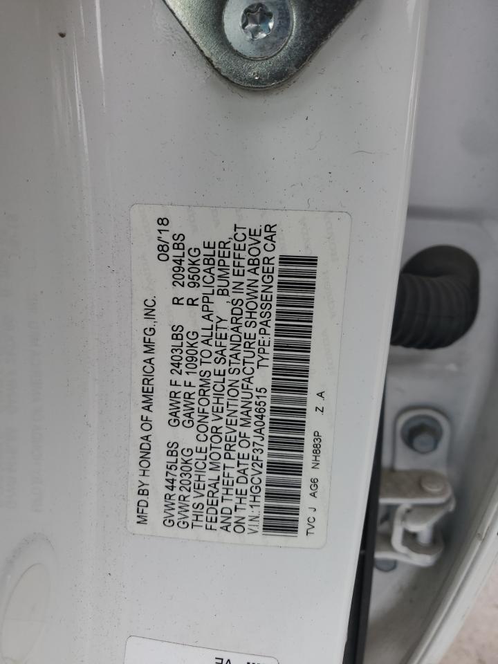 2018 Honda Accord Sport VIN: 1HGCV2F37JA046515 Lot: 86208555