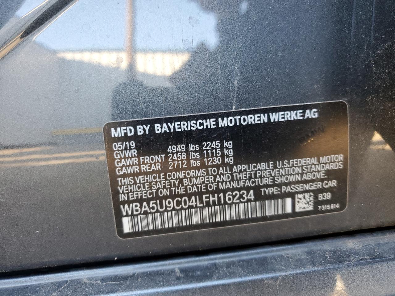 2020 BMW M340Xi VIN: WBA5U9C04LFH16234 Lot: 85849745