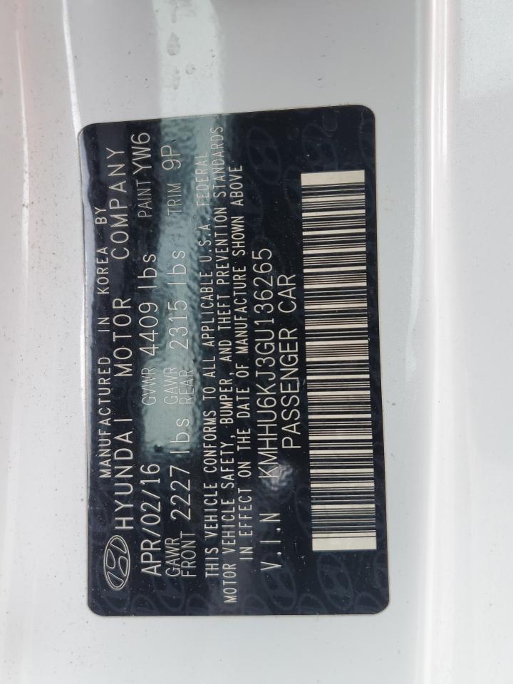 2016 Hyundai Genesis Coupe 3.8 R-Spec VIN: KMHHU6KJ3GU136265 Lot: 86832665