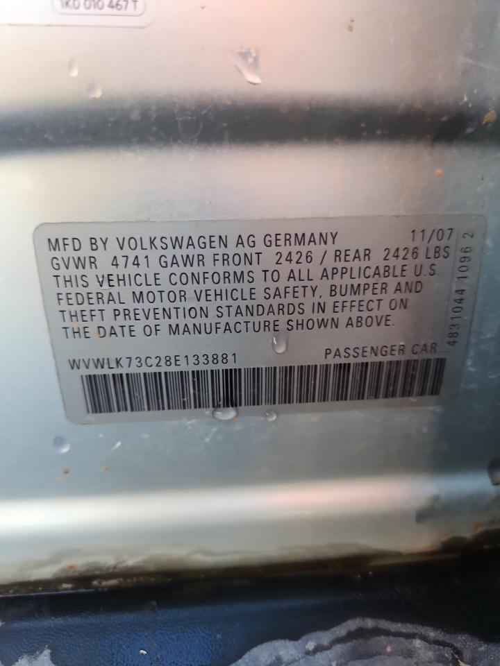2008 Volkswagen Passat Wagon Komfort VIN: WVWLK73C28E133881 Lot: 84439565