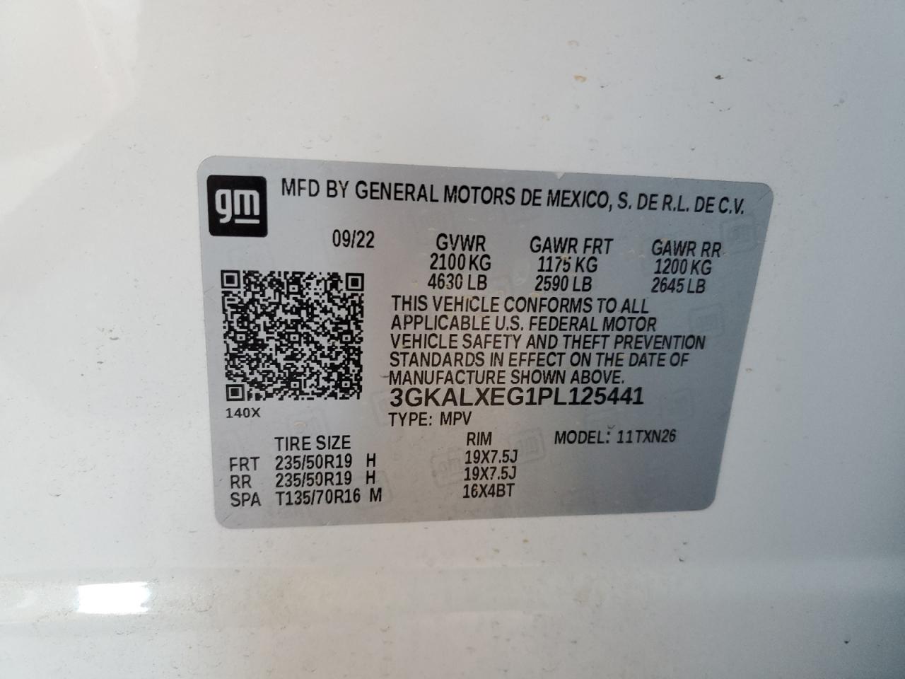 2023 GMC Terrain Denali VIN: 3GKALXEG1PL125441 Lot: 90457915