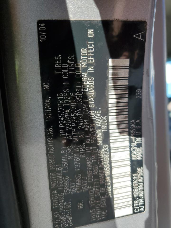 2005 Toyota Tundra Double Cab Sr5 VIN: 5TBET34165S468233 Lot: 86783945