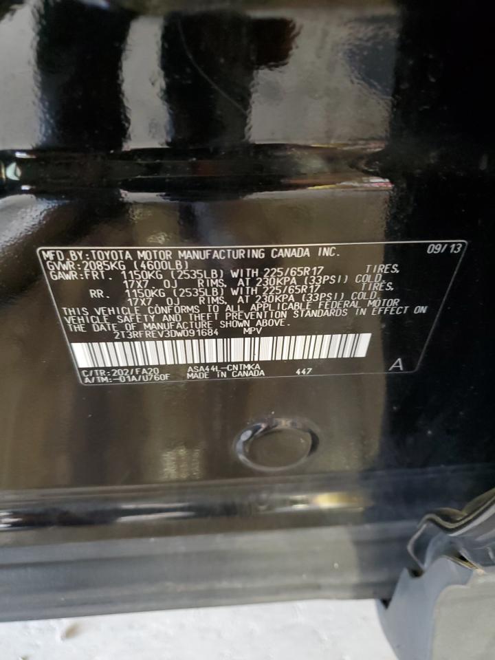 2013 Toyota Rav4 Xle VIN: 2T3RFREV3DW091684 Lot: 85861915