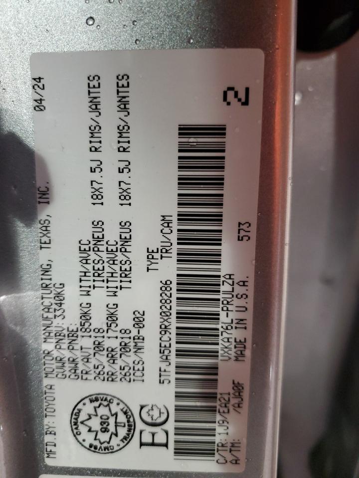 2024 Toyota Tundra Crewmax Limited VIN: 5TFJA5EC9RX028286 Lot: 71247725