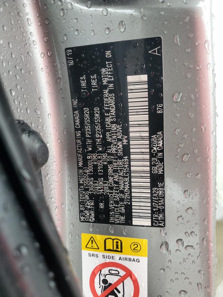 2020 Lexus Rx 350 VIN: 2T2HZMAA8LC154694 Lot: 90508235