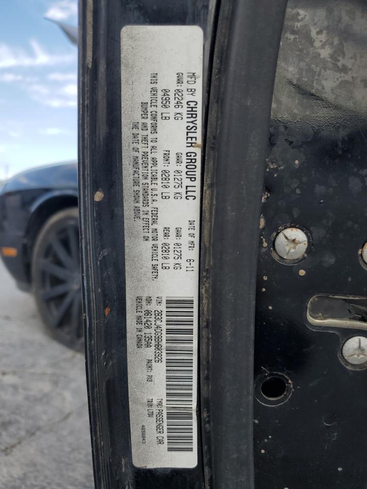 2011 Dodge Challenger VIN: 2B3CJ4DG9BH603926 Lot: 85756195