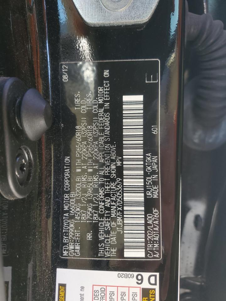 2013 Lexus Gx 460 VIN: JTJBM7FX7D5053679 Lot: 90406175