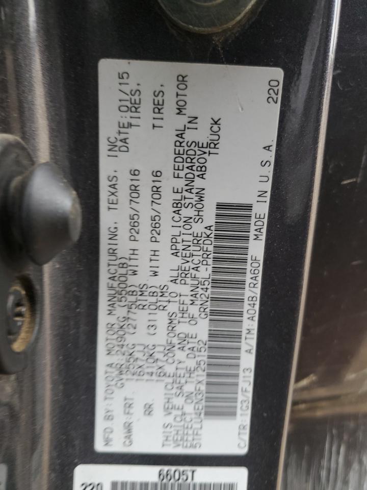 2015 Toyota Tacoma Double Cab VIN: 5TFLU4EN3FX125152 Lot: 86459135