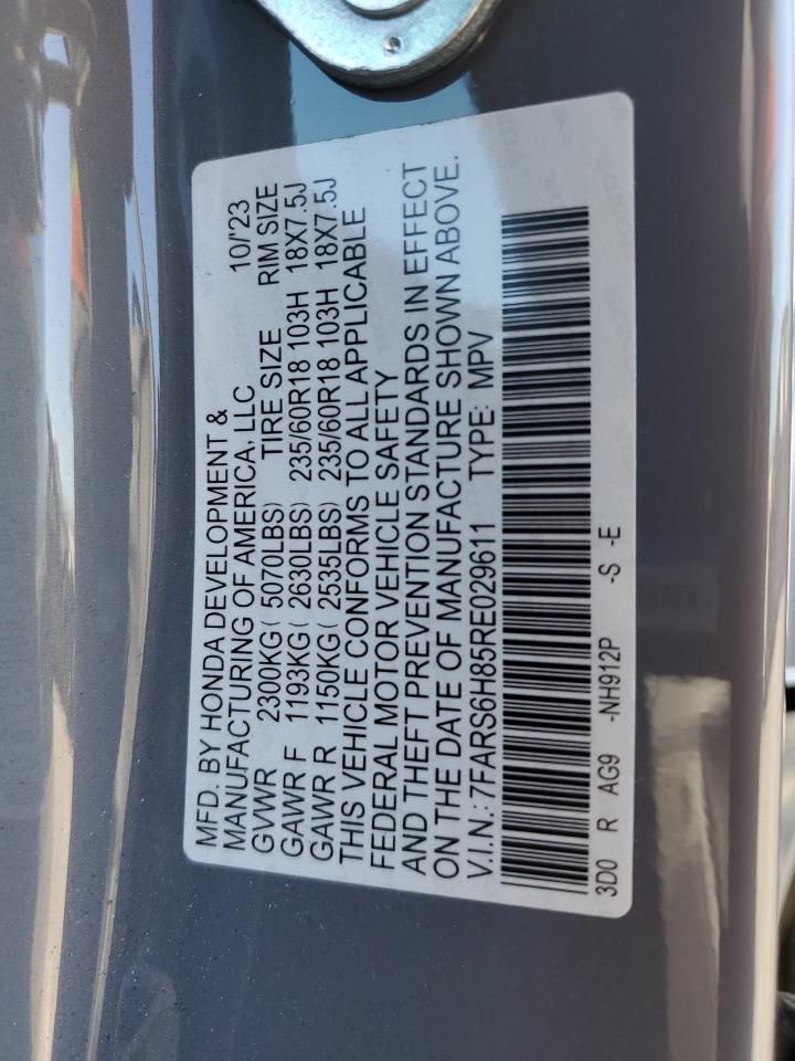 2024 Honda Cr-V Sport-L VIN: 7FARS6H85RE029611 Lot: 82389635