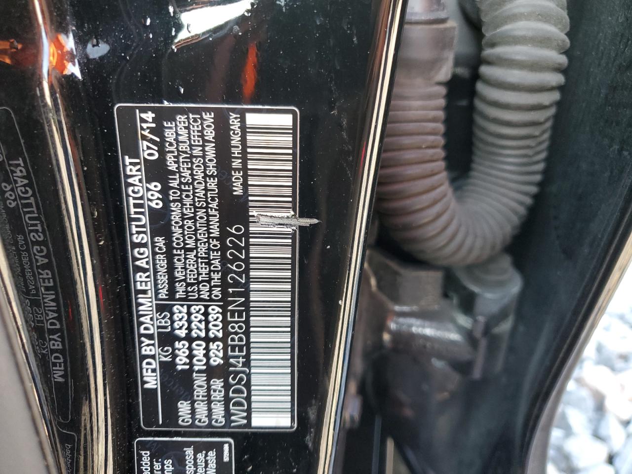 2014 Mercedes-Benz Cla 250 VIN: WDDSJ4EB8EN126226 Lot: 82453445