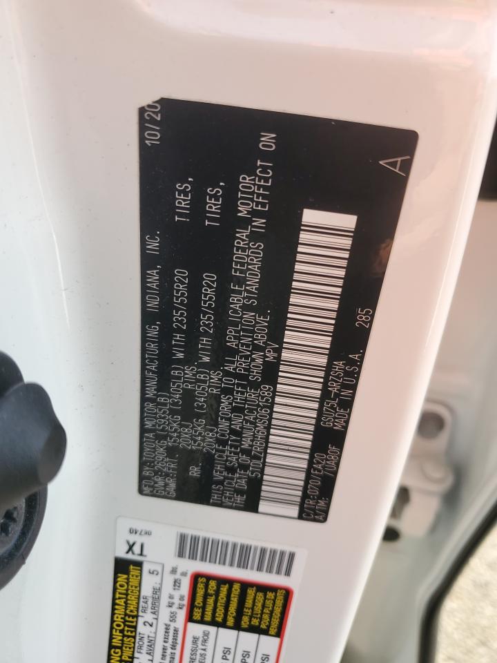 2021 Toyota Highlander Xse VIN: 5TDLZRBH6MS061589 Lot: 84456345