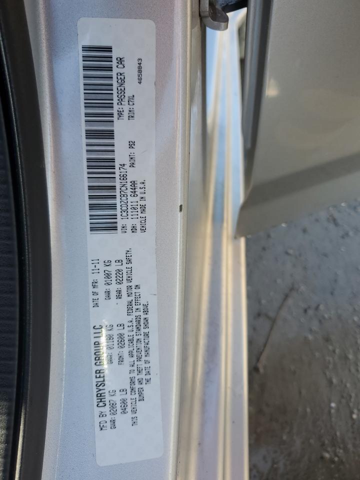 2012 Dodge Avenger Sxt VIN: 1C3CDZCB7CN166174 Lot: 90525355