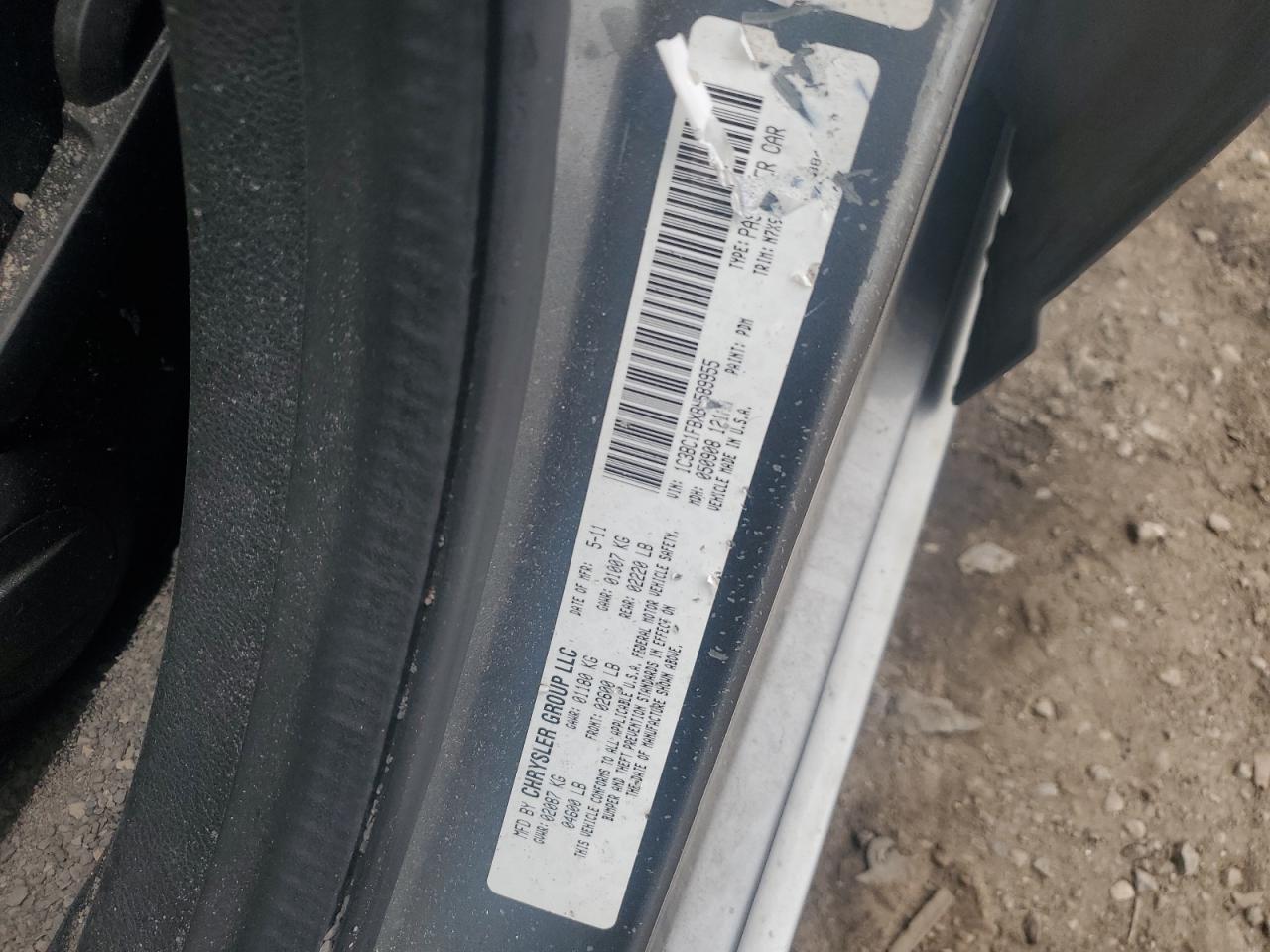 2011 Chrysler 200 Touring VIN: 1C3BC1FBXBN589955 Lot: 90520285