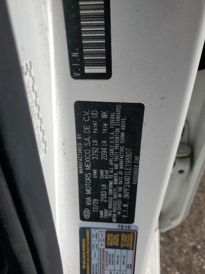 2020 Kia Forte Fe VIN: 3KPF24AD1LE198807 Lot: 81952625