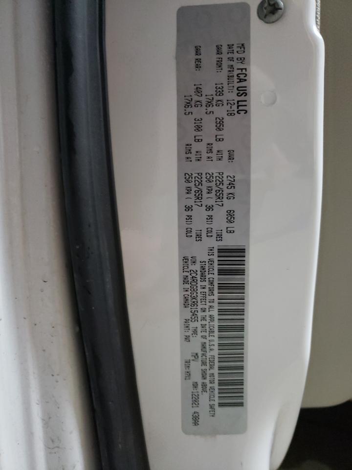 2019 Dodge Grand Caravan Se VIN: 2C4RDGBG3KR615455 Lot: 85710595