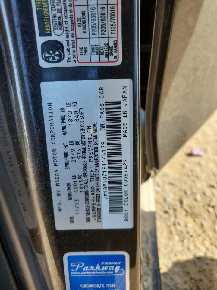 2014 Mazda 3 Sport VIN: JM1BM1U71E1149139 Lot: 86694655