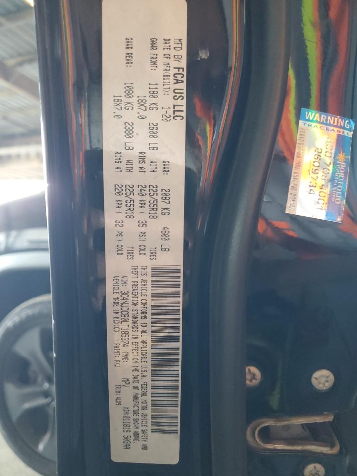 2020 Jeep Compass Limited VIN: 3C4NJDCB0LT185374 Lot: 87470925