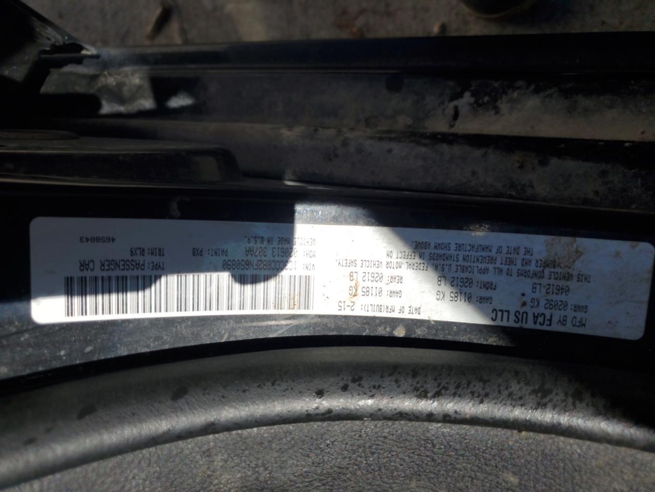 2015 Chrysler 200 S VIN: 1C3CCCBB2FN650890 Lot: 81378185