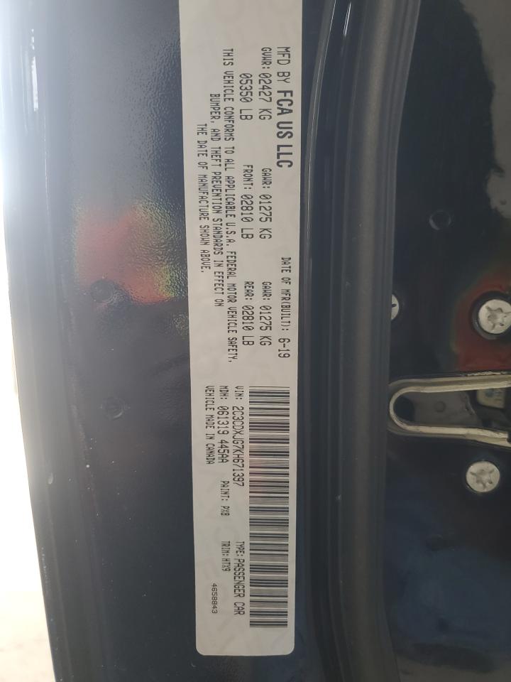 2019 Dodge Charger Sxt VIN: 2C3CDXJG7KH671397 Lot: 85294165