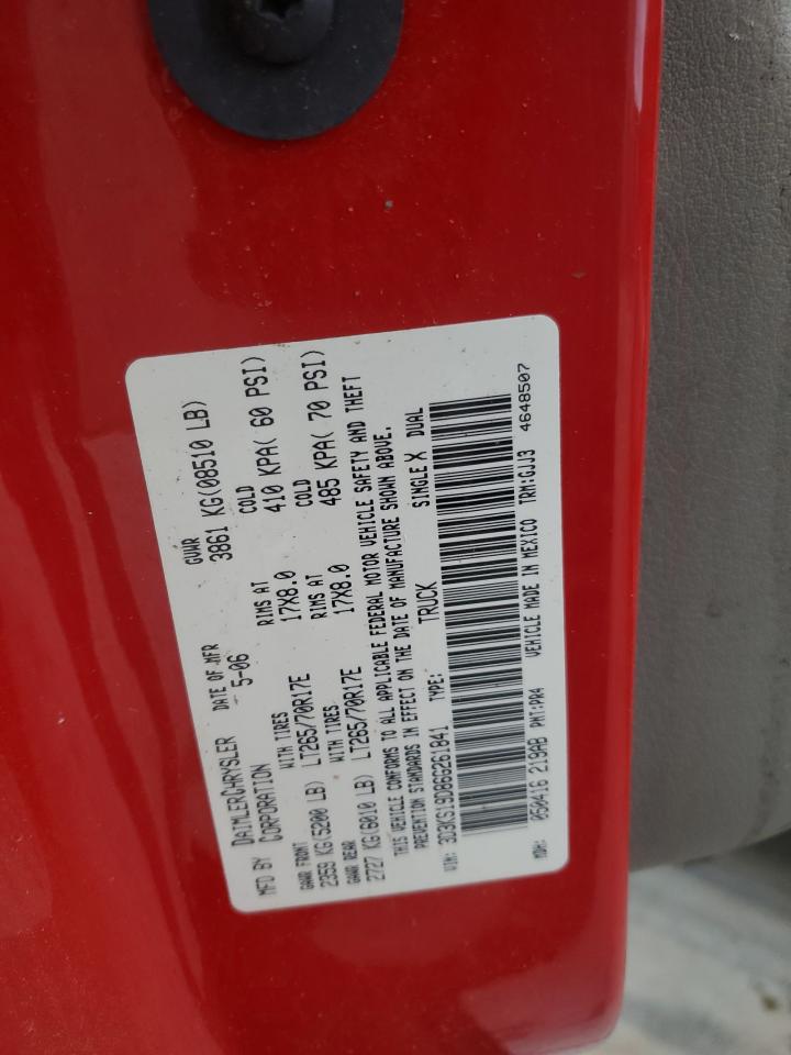 2006 Dodge Ram 1500 VIN: 3D3KS19D86G261841 Lot: 90229935