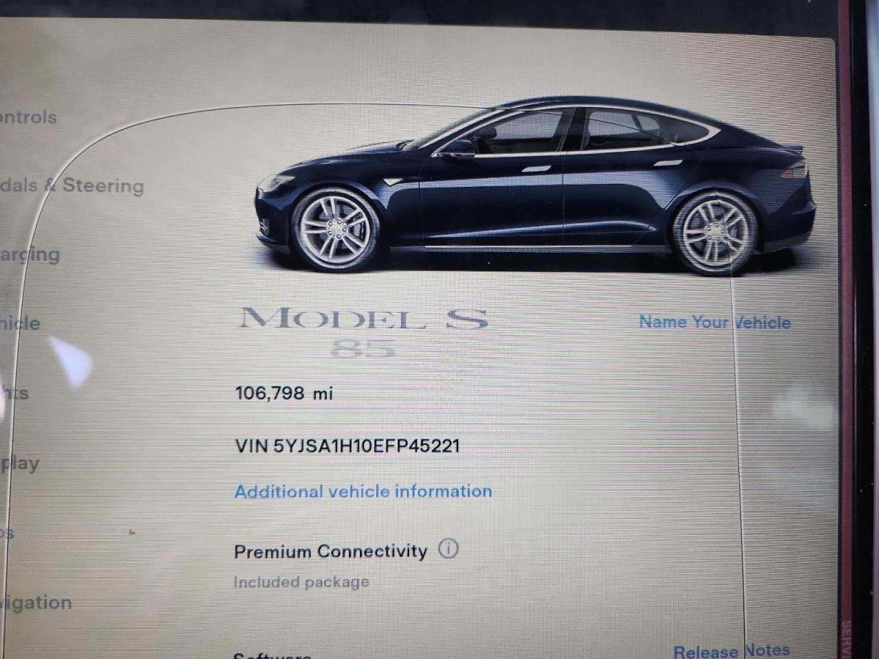 2014 Tesla Model S VIN: 5YJSA1H10EFP45221 Lot: 84603315