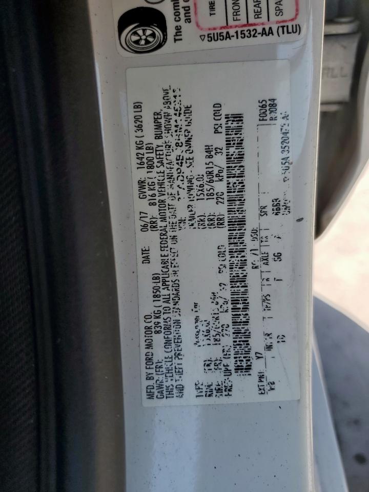 2017 Ford Fiesta Se VIN: 3FADP4BJ8HM145215 Lot: 84744395