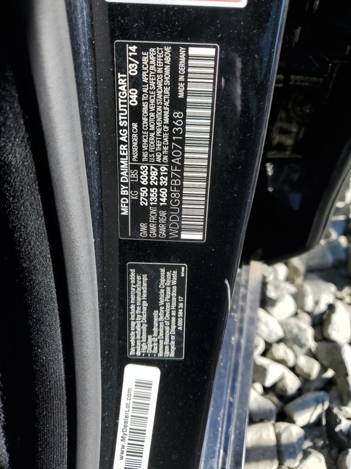 2015 Mercedes-Benz S 550 4Matic VIN: WDDUG8FB7FA071368 Lot: 85526935