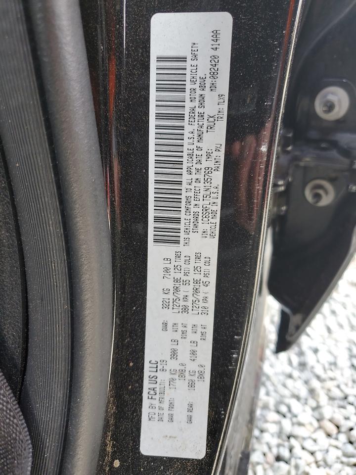 2020 Ram 1500 Rebel VIN: 1C6SRFLT5LN135769 Lot: 84808795