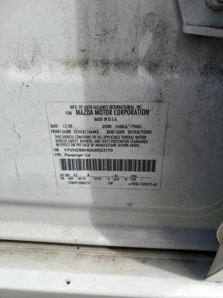2010 Mazda 6 I VIN: 1YVHZ8BH0A5M23170 Lot: 84903375