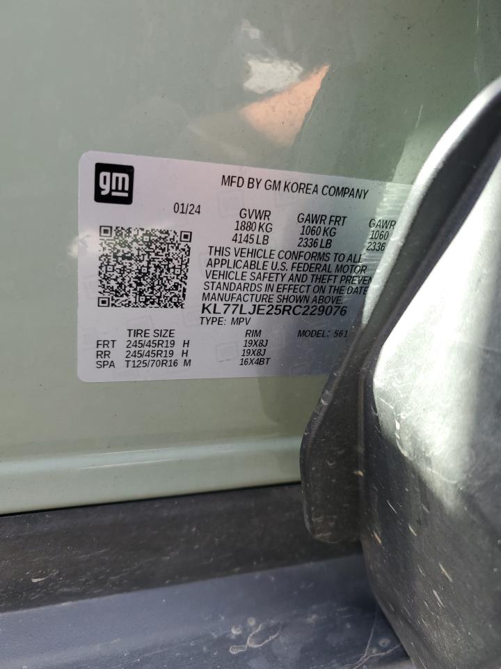 2024 Chevrolet Trax 2Rs VIN: KL77LJE25RC229076 Lot: 87300385