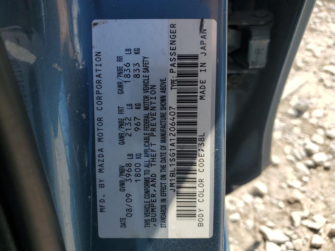 2010 Mazda 3 I VIN: JM1BL1SG1A1206407 Lot: 84551625