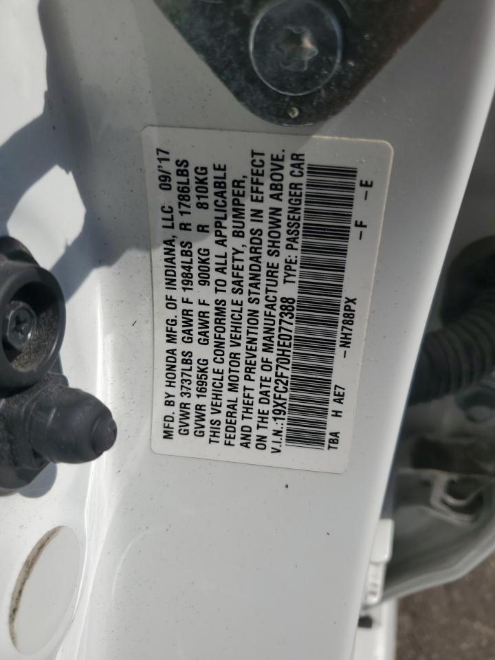 2017 Honda Civic Ex VIN: 19XFC2F70HE077388 Lot: 81931435