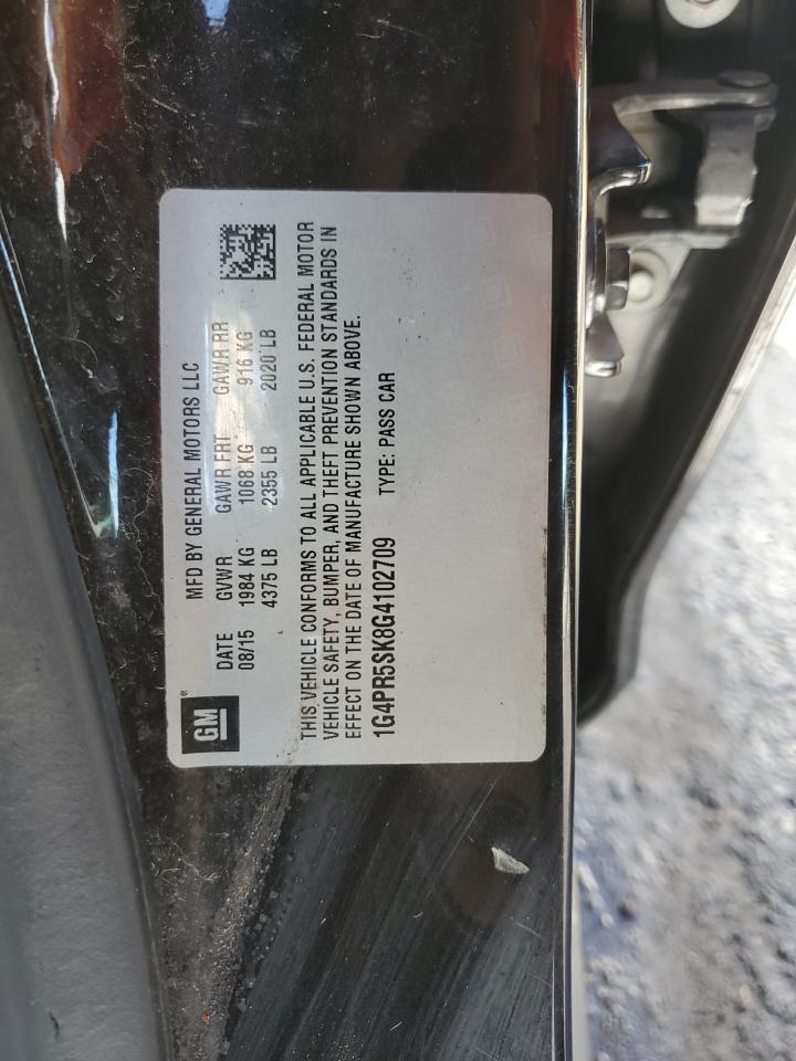 2016 Buick Verano Convenience VIN: 1G4PR5SK8G4102709 Lot: 85191105