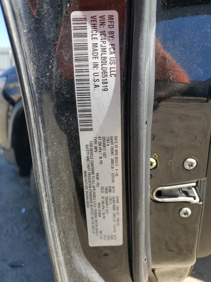 2020 Jeep Cherokee Latitude Plus VIN: 1C4PJMLB0LD651819 Lot: 87092775