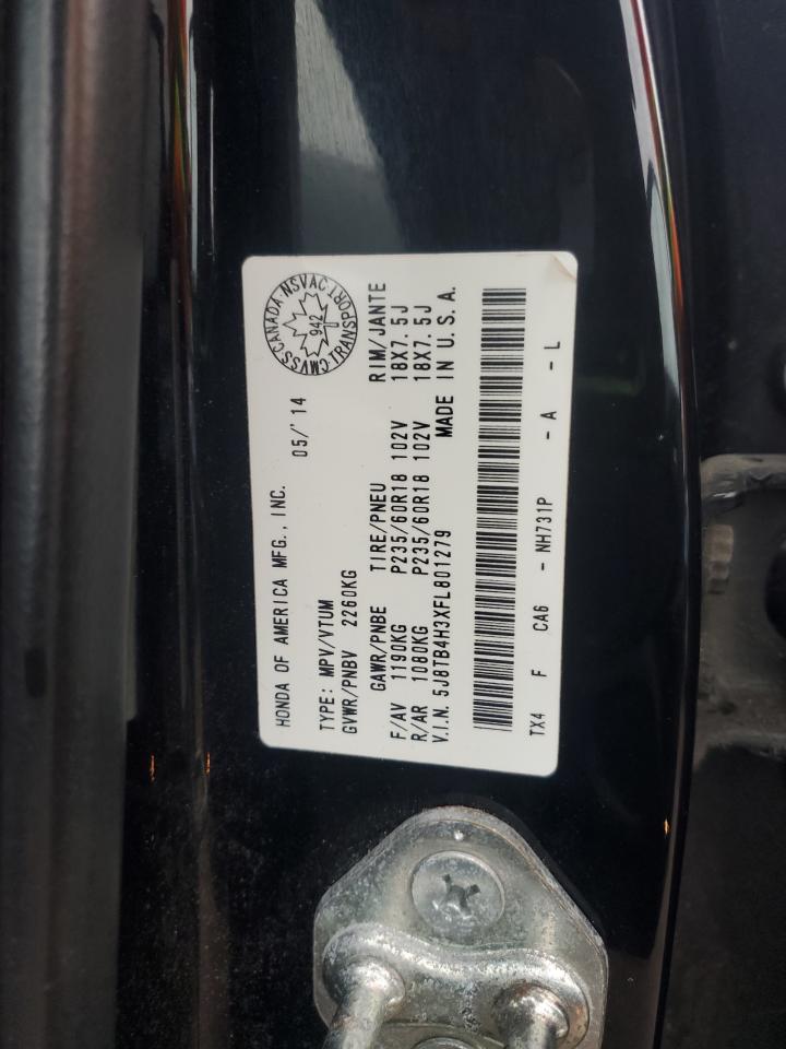 2015 Acura Rdx VIN: 5J8TB4H3XFL801279 Lot: 86087765