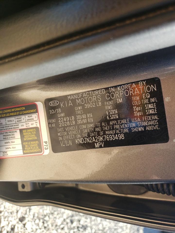 2019 Kia Soul VIN: KNDJN2A29K7693498 Lot: 85315815