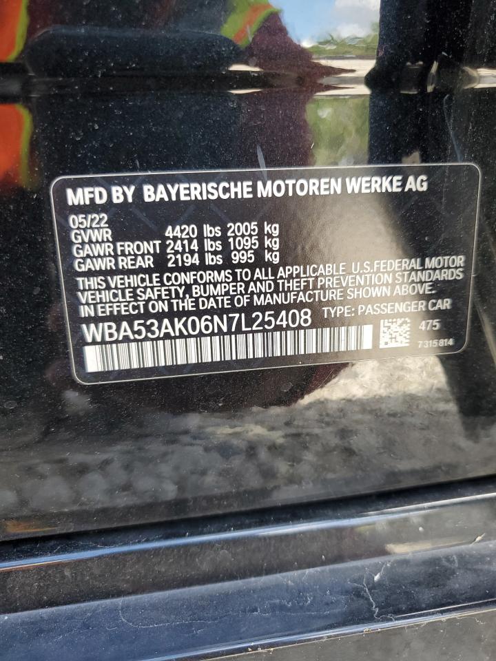 2022 BMW 228I VIN: WBA53AK06N7L25408 Lot: 87471425